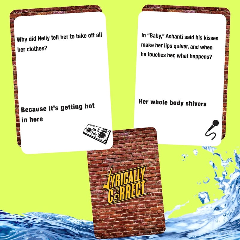 Lyrically Correct Store OG Waterproof 90s & 2000s Hip Hop and R&B Trivia Card Game – Durable, Splash-Proof Party for Adults, Travel, Outdoor Fun, Camping, Family Game Night - Image 4